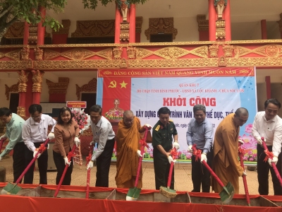 Khởi công xây dựng công trình văn hóa, thể dục, thể thao cho cơ sở tôn giáo