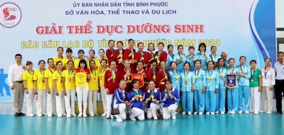 Bế mạc giải thể dục dưỡng sinh tỉnh Bình Phước năm 2024