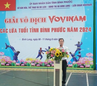 Khai mạc Giải vô địch Vovinam các lứa tuổi tỉnh Bình Phước năm 2024