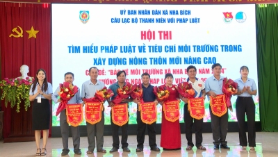 Sôi nổi: Hội thi tìm hiểu pháp luật về tiêu chí môi trường trong xây dựng nông thôn mới nâng cao, tại xã Nha Bích