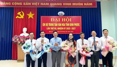 Chi bộ Trung tâm Văn hóa tỉnh Bình Phước tổ chức thành công Đại hội lần thứ VII, nhiệm kỳ 2025 - 2027